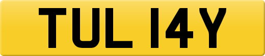 TUL 14Y private number plate